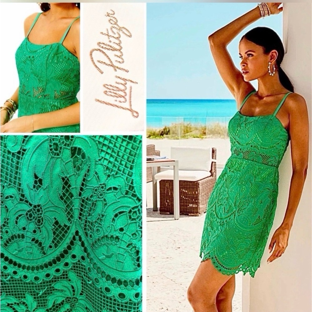 Lilly Pulitzer Green Lace Risette
Dress NWT,Size 4